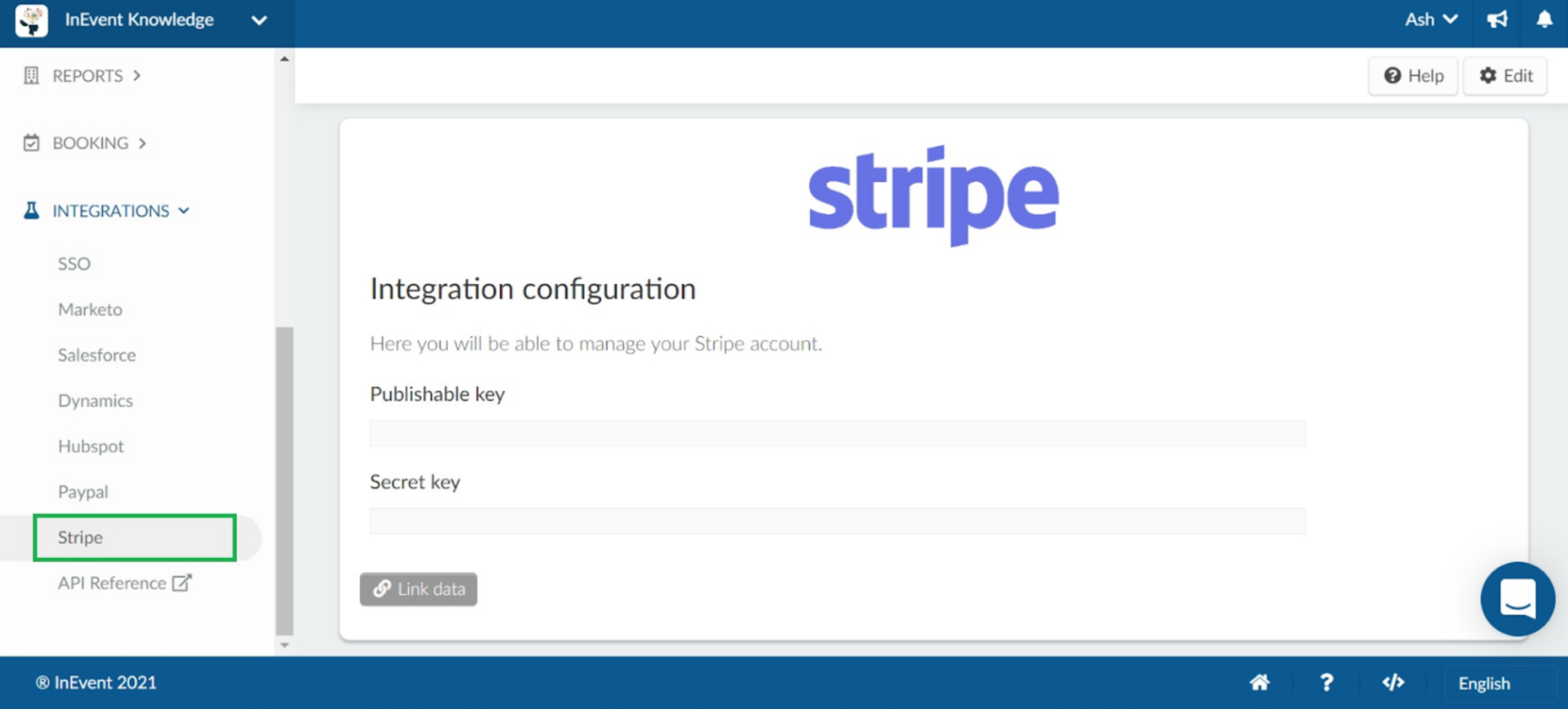 InEvent with Stripe Integration